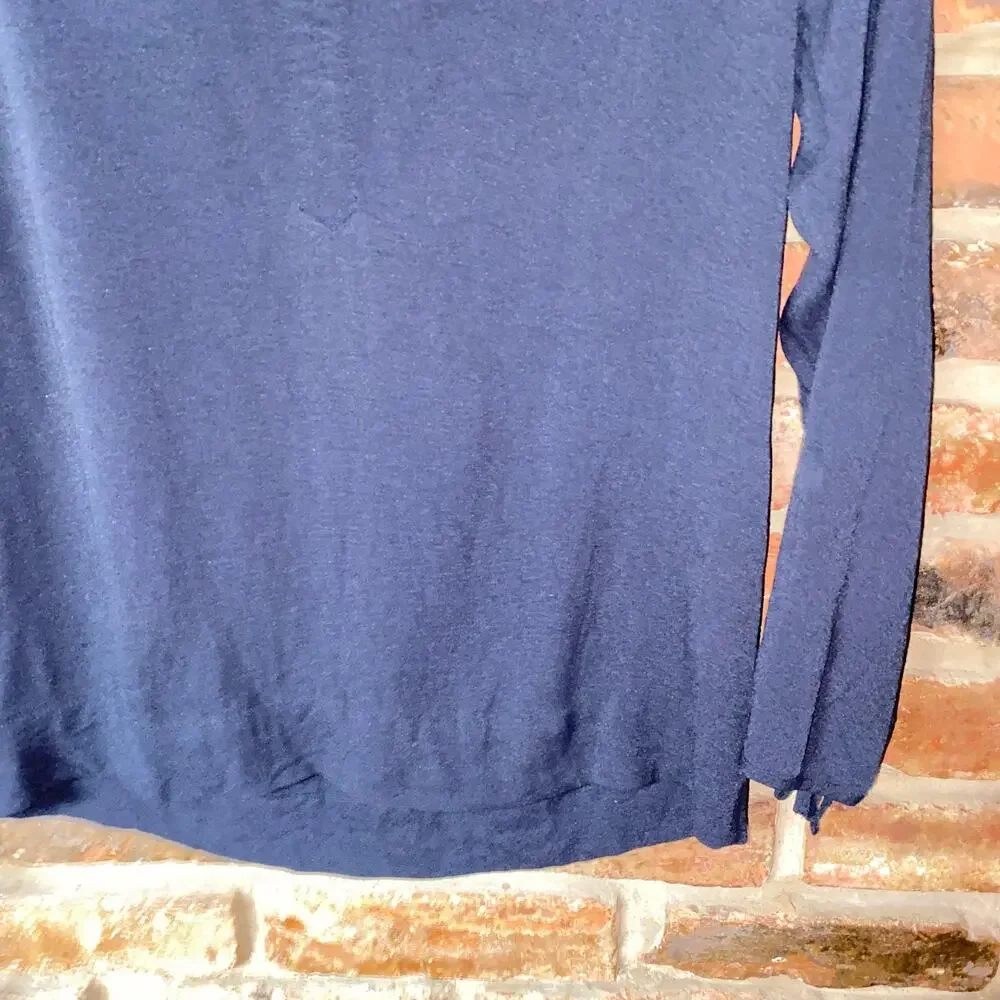 J. Crew Point Sur Black V-Neck Cinched Sleeve Blouse Women's Size XS